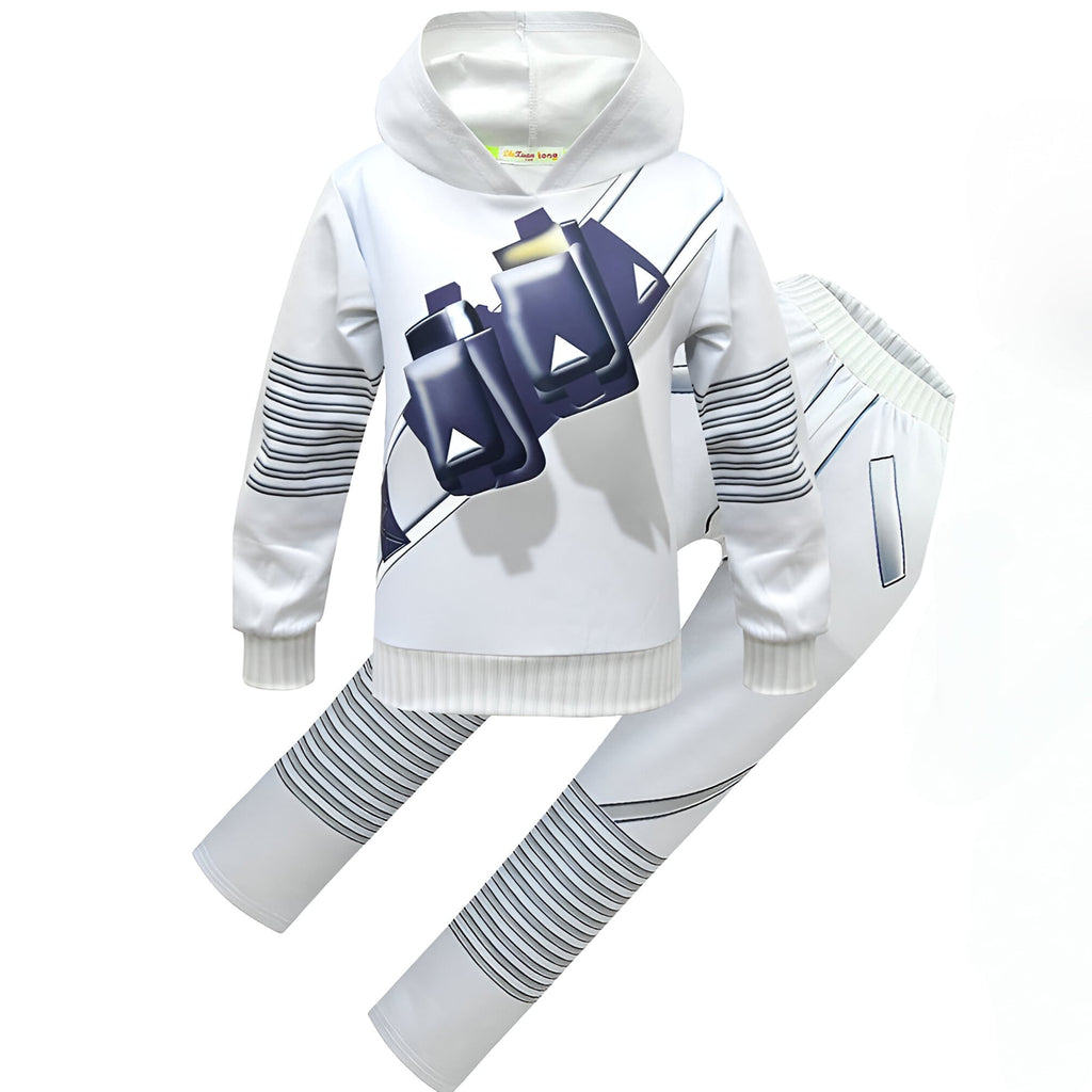 Dj Costume with Light Up LED Mask and Multi-Color Hoodie Pants Set - Image 6