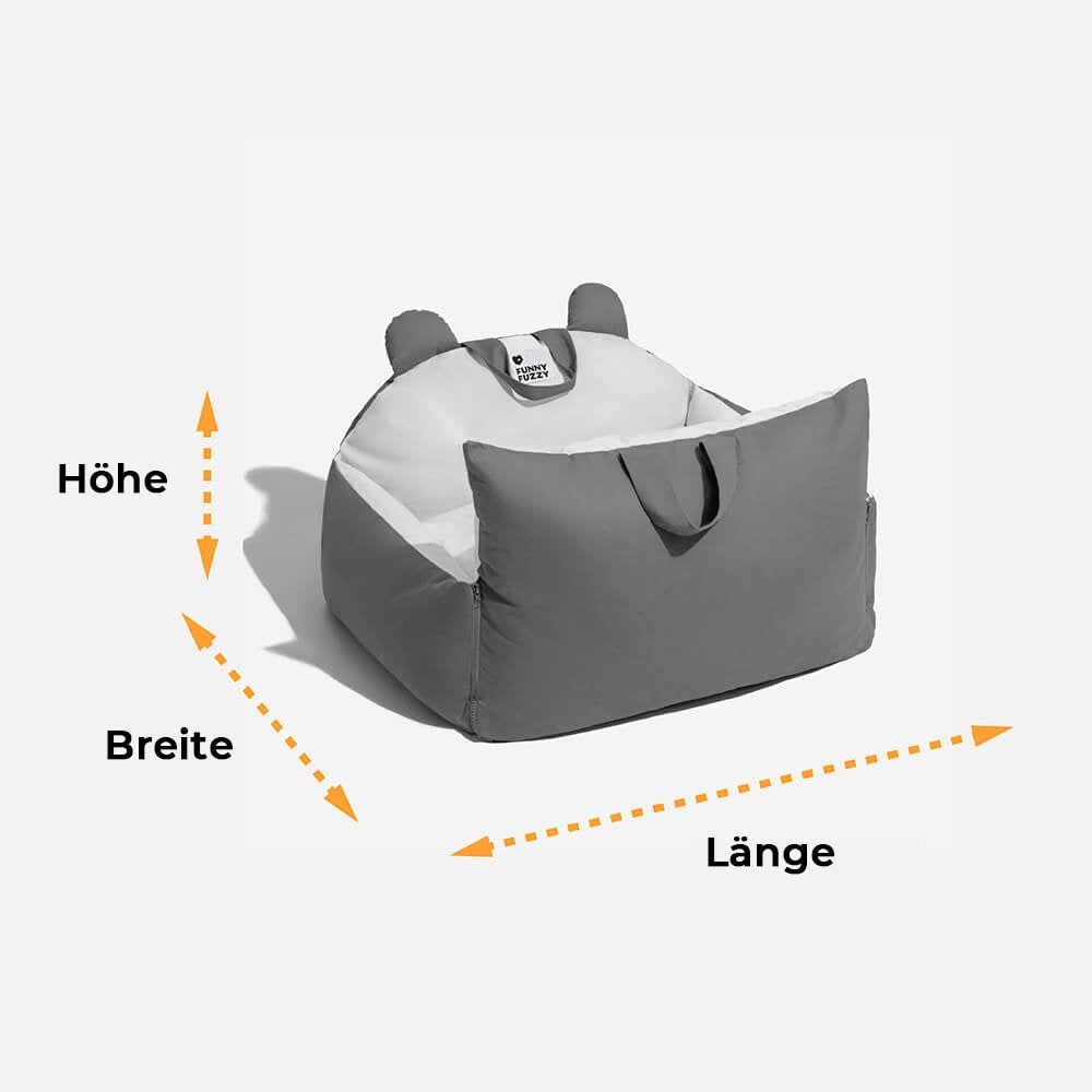 Dog Car Seat and Convertible Bed with Safety Straps and Removable Cushion - Image 13
