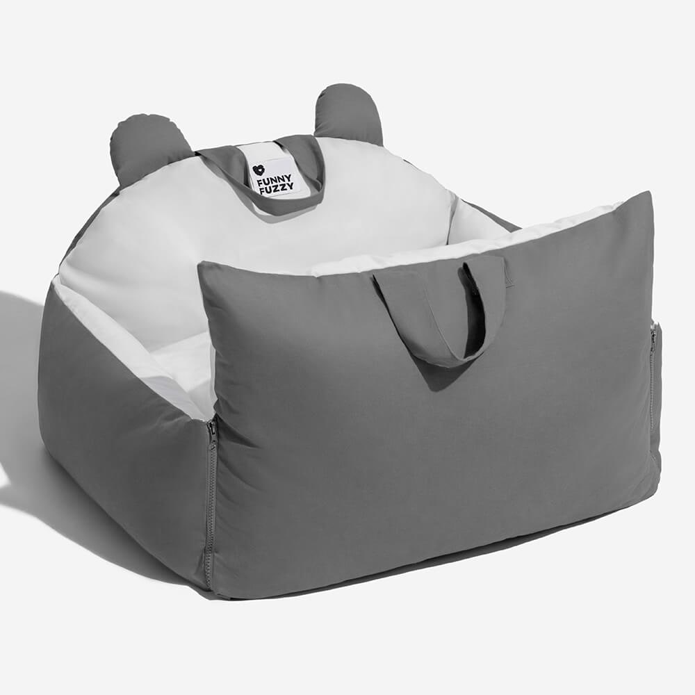 Dog Car Seat and Convertible Bed with Safety Straps and Removable Cushion - Image 15