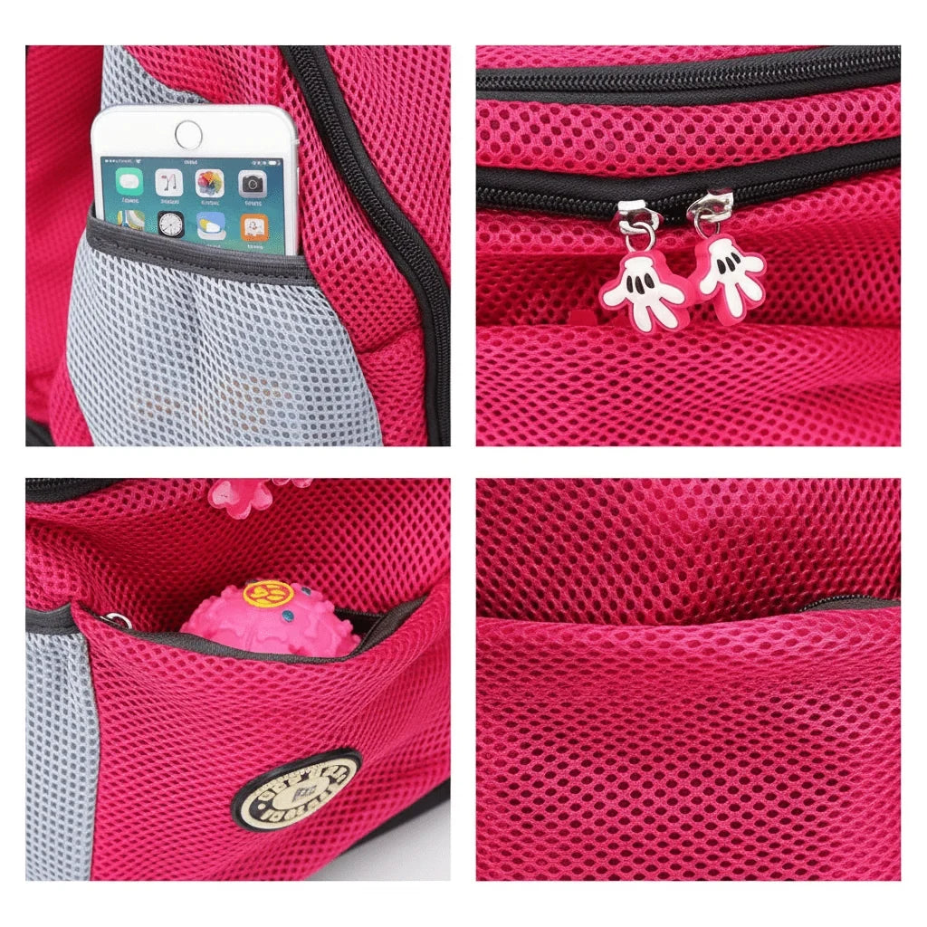 Dog Carrier Backpack with Breathable Mesh Padded Straps and Front-Facing Design - Image 5