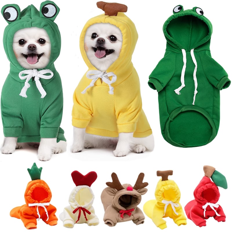 Dog Halloween Costumes and Outfits with 3D Novelty Hood Soft Fleece Hoodie for Small Rain Gear - Image 13