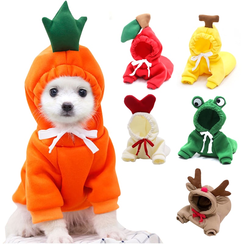 Dog Halloween Costumes and Outfits with 3D Novelty Hood Soft Fleece Hoodie for Small Rain Gear - Image 2