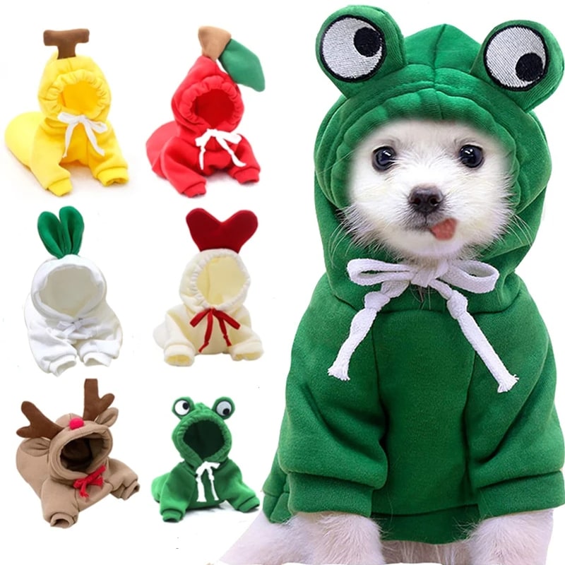 Dog Halloween Costumes and Outfits with 3D Novelty Hood Soft Fleece Hoodie for Small Rain Gear - Image 3