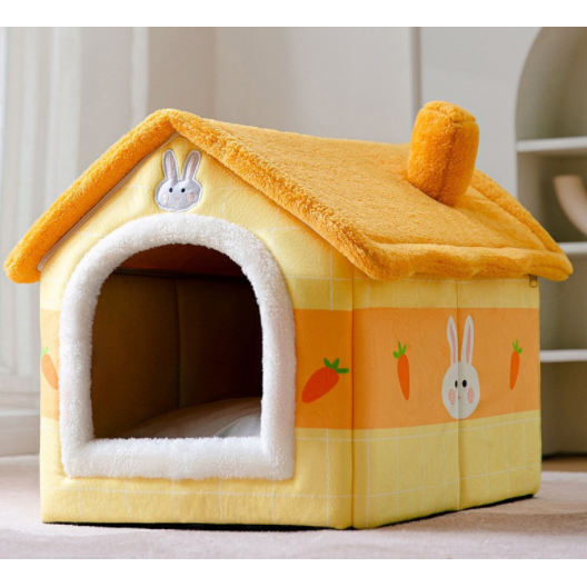 Dog House Bed with Orthopedic Support Plush Enclosed Pet Cave with Removable Cushion X Large - Image 11
