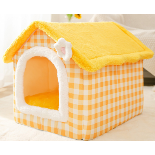Dog House Bed with Orthopedic Support Plush Enclosed Pet Cave with Removable Cushion X Large - Image 12