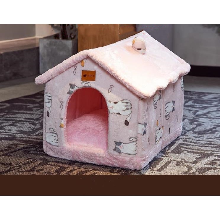 Dog House Bed with Orthopedic Support Plush Enclosed Pet Cave with Removable Cushion X Large - Image 13