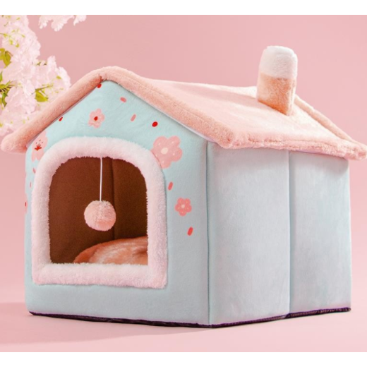 Dog House Bed with Orthopedic Support Plush Enclosed Pet Cave with Removable Cushion X Large - Image 15