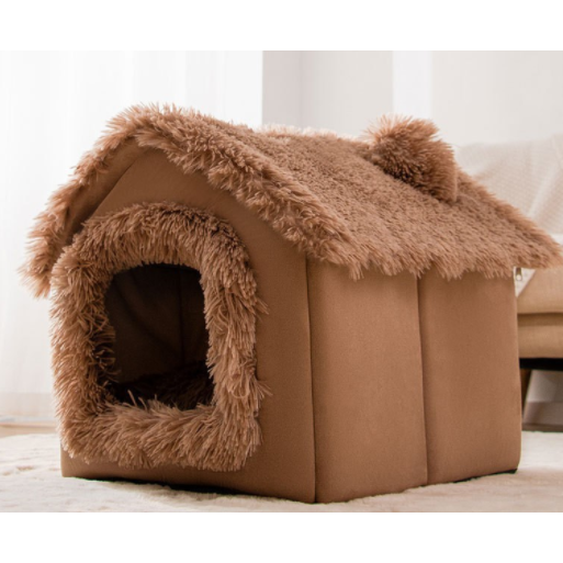 Dog House Bed with Orthopedic Support Plush Enclosed Pet Cave with Removable Cushion X Large - Image 16