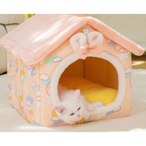 Dog House Bed with Orthopedic Support Plush Enclosed Pet Cave with Removable Cushion X Large - Image 17