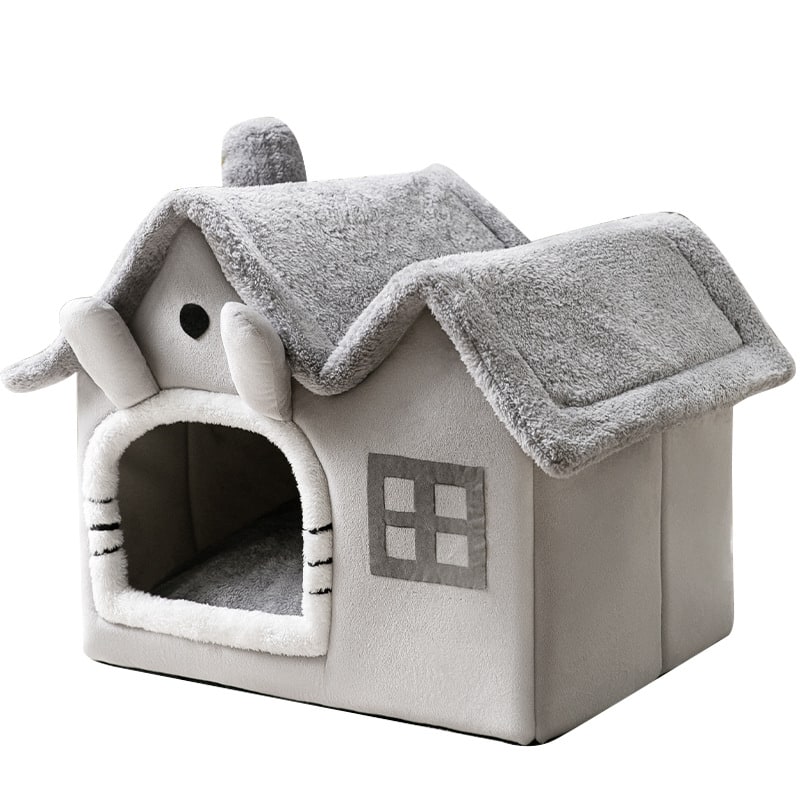 Dog House Bed with Orthopedic Support Plush Enclosed Pet Cave with Removable Cushion X Large - Image 18