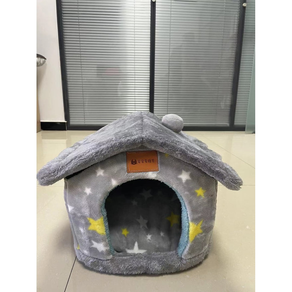 Dog House Bed with Orthopedic Support Plush Enclosed Pet Cave with Removable Cushion X Large - Image 20