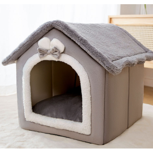 Dog House Bed with Orthopedic Support Plush Enclosed Pet Cave with Removable Cushion X Large - Image 21