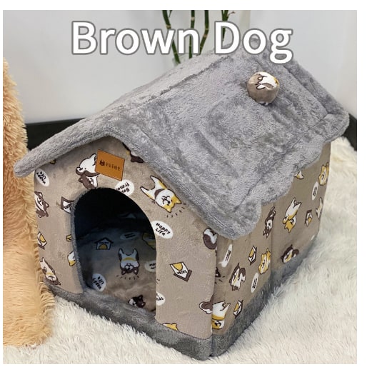 Dog House Bed with Orthopedic Support Plush Enclosed Pet Cave with Removable Cushion X Large - Image 23