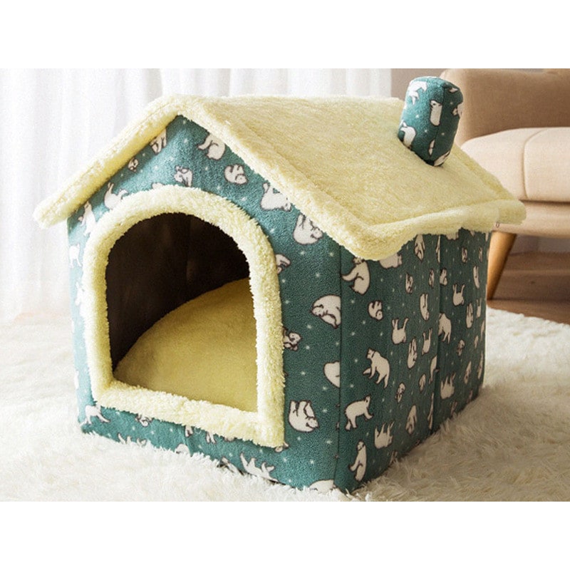 Dog House Bed with Orthopedic Support Plush Enclosed Pet Cave with Removable Cushion X Large - Image 26