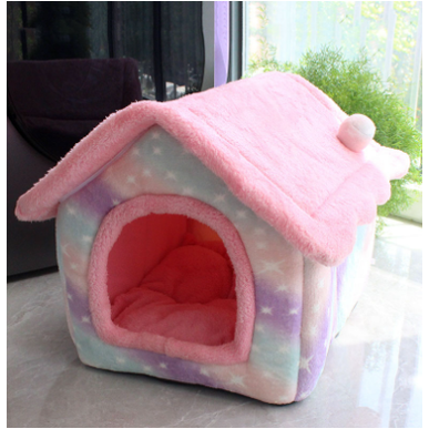 Dog House Bed with Orthopedic Support Plush Enclosed Pet Cave with Removable Cushion X Large - Image 4