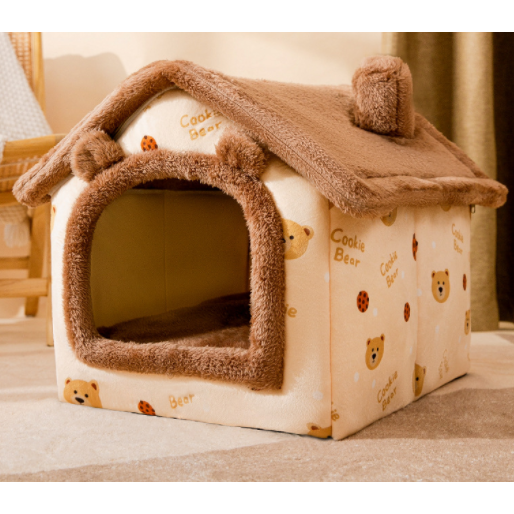 Dog House Bed with Orthopedic Support Plush Enclosed Pet Cave with Removable Cushion X Large - Image 8