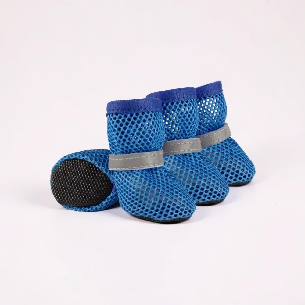 Dog Shoes Boots Paw Protection Mesh Breathable Non Slip Reflective 4 Pack Protective Booties - Image 5