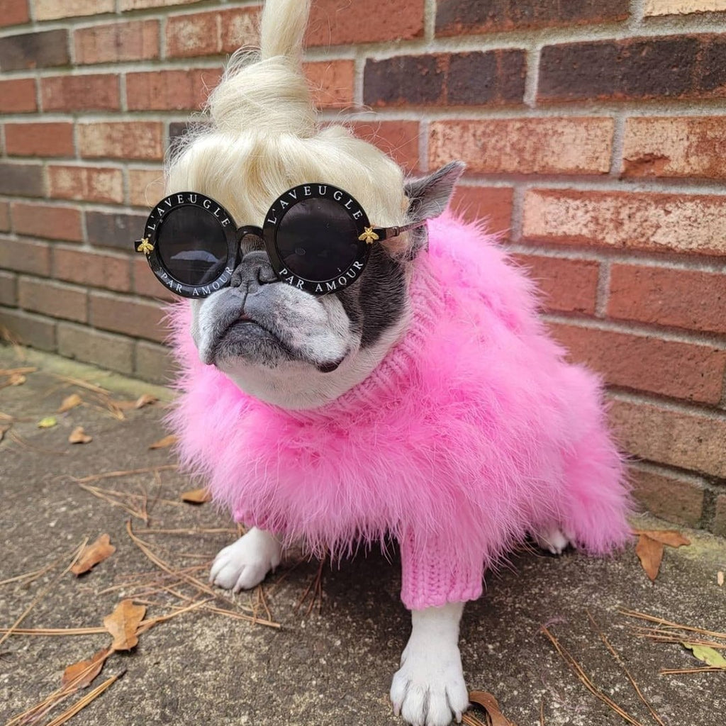 Dog Sweater with Ribbed Turtleneck and Fluffy Faux Fur for Small - Image 3