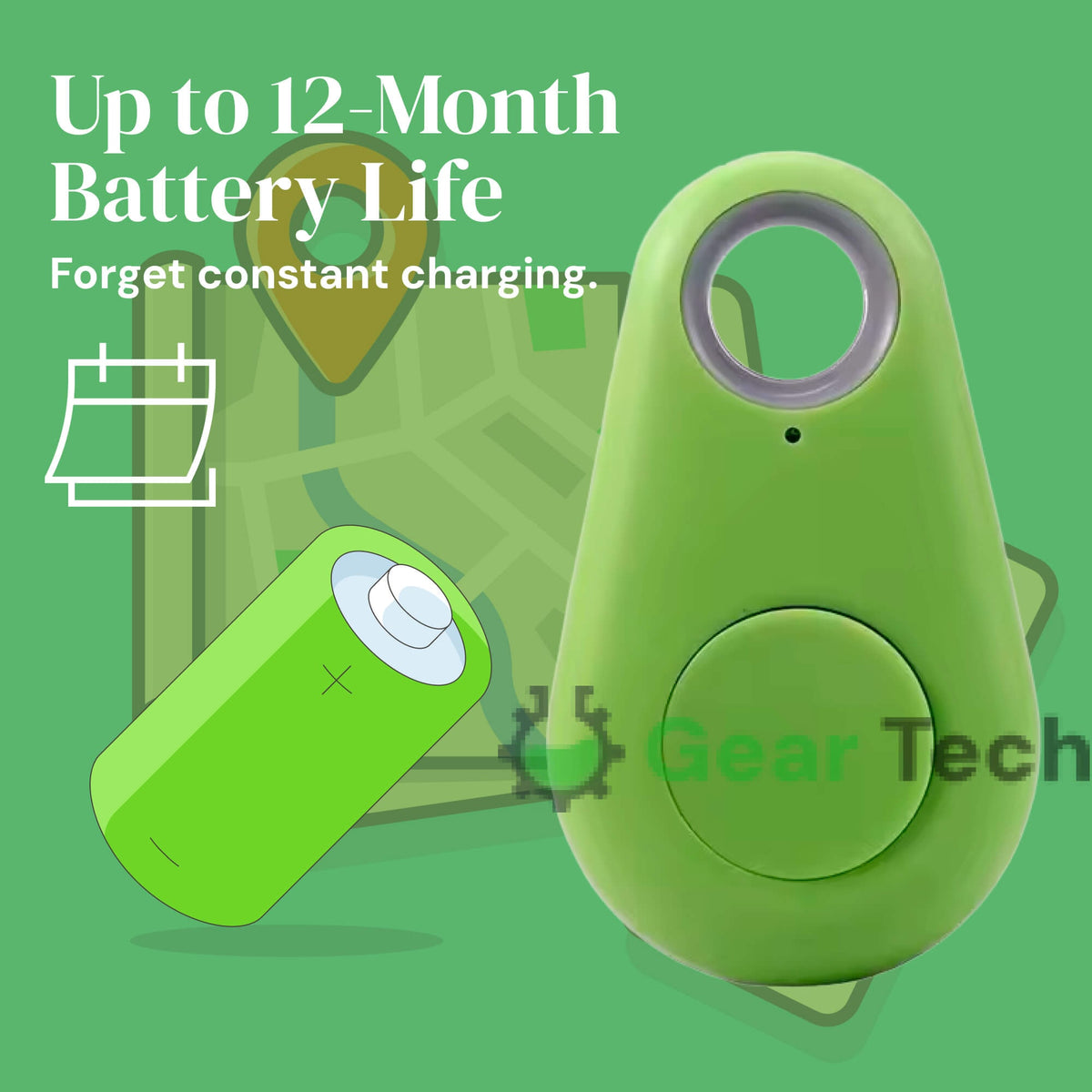 Dog Trackers with GPS and Bluetooth App Water-Resistant Pet with Keyring - Image 4