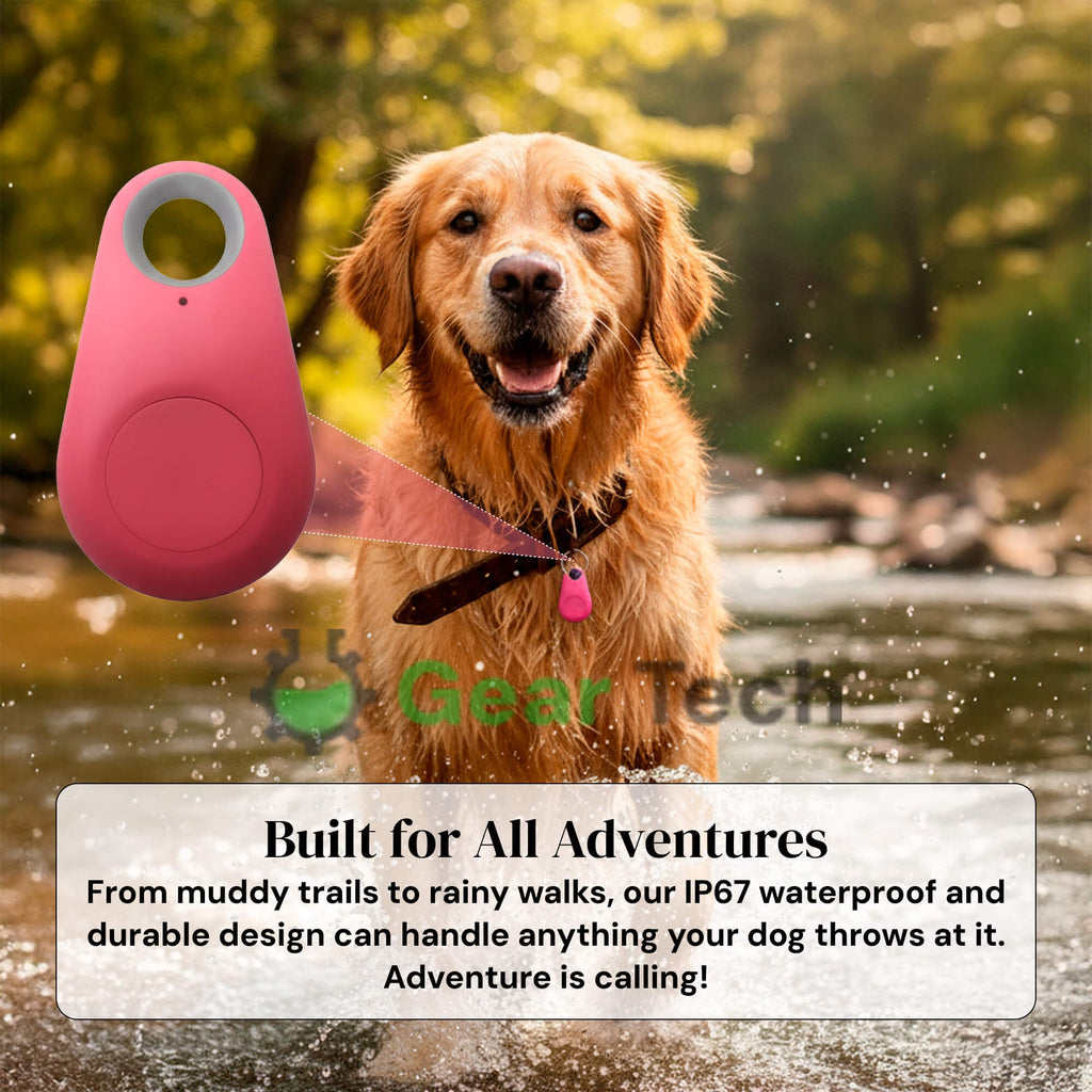 Dog Trackers with GPS and Bluetooth App Water-Resistant Pet with Keyring - Image 5
