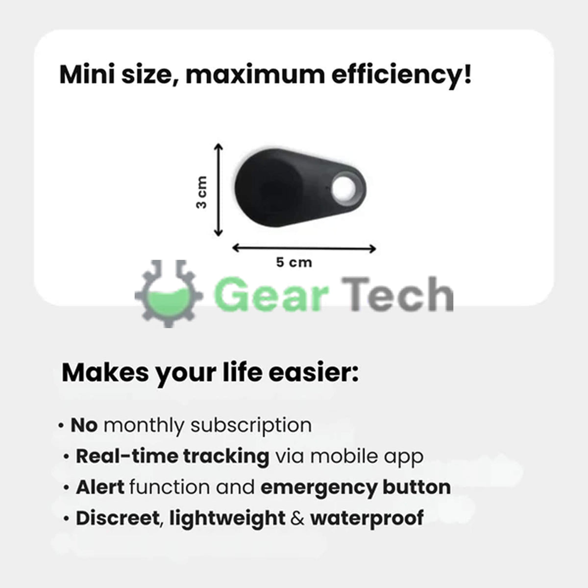Dog Trackers with GPS and Bluetooth App Water-Resistant Pet with Keyring - Image 8