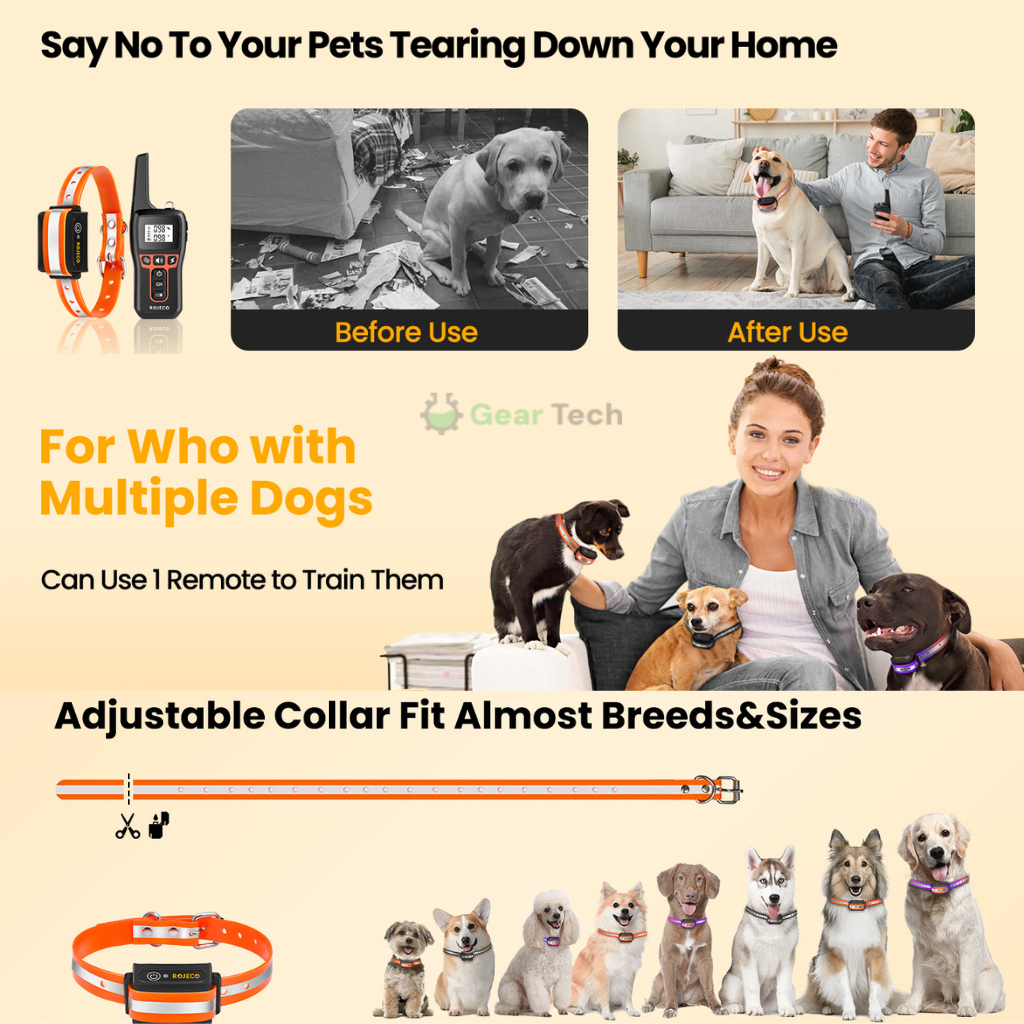Dog Training Collar Waterproof with Remote Control and Shock Modes - Image 6