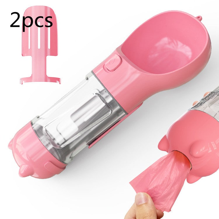 Dog Water Bottle Dispenser with Integrated Bowl and Waste Bag Storage for Outdoor Travel - Image 10
