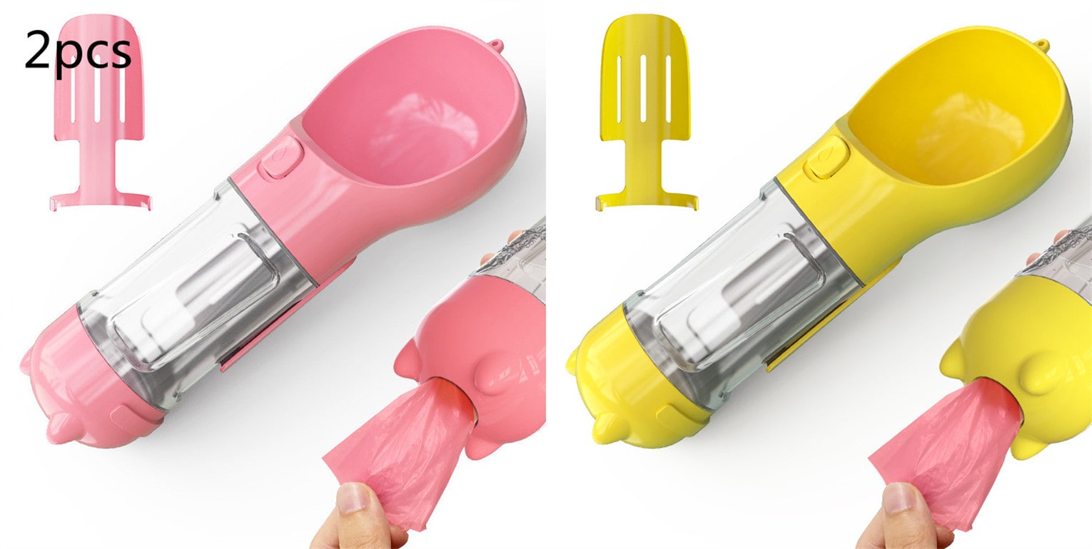 Dog Water Bottle Dispenser with Integrated Bowl and Waste Bag Storage for Outdoor Travel - Image 12