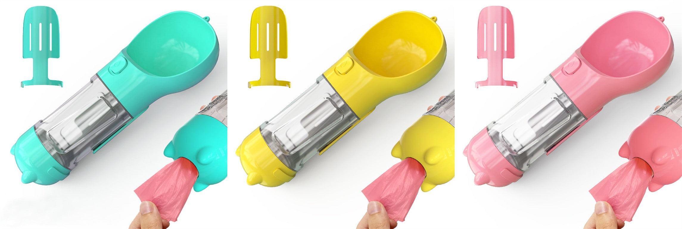 Dog Water Bottle Dispenser with Integrated Bowl and Waste Bag Storage for Outdoor Travel - Image 13