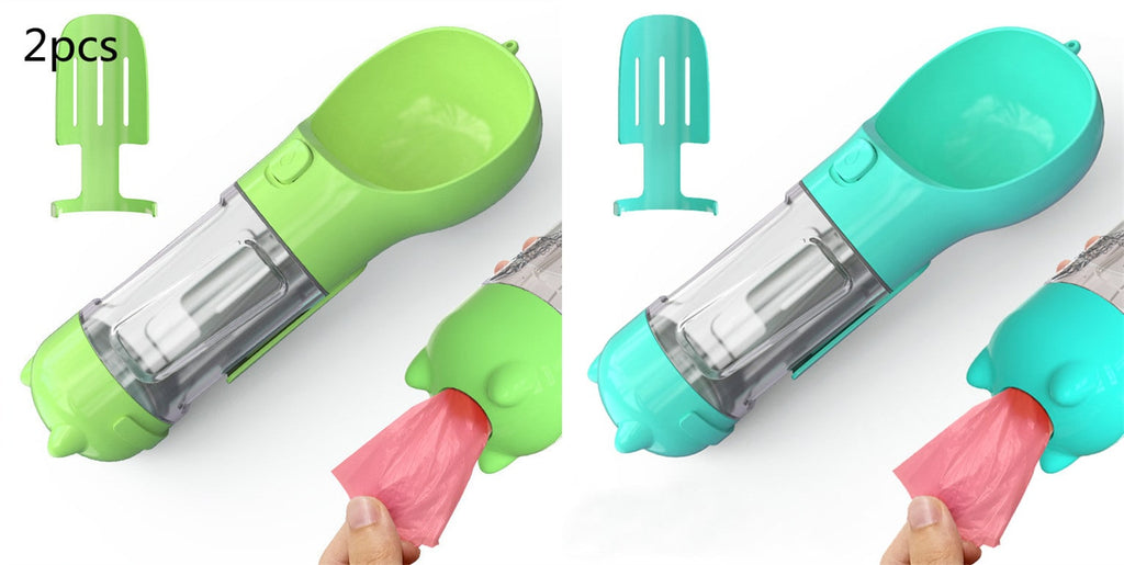 Dog Water Bottle Dispenser with Integrated Bowl and Waste Bag Storage for Outdoor Travel - Image 14