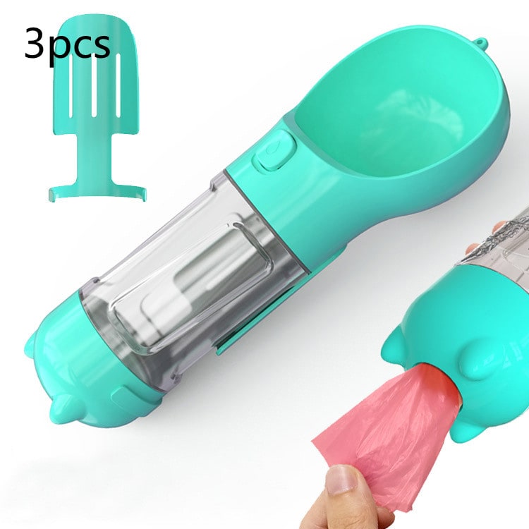 Dog Water Bottle Dispenser with Integrated Bowl and Waste Bag Storage for Outdoor Travel - Image 18