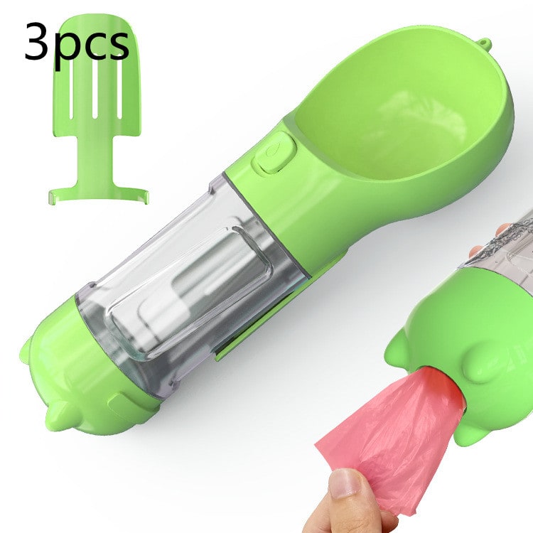 Dog Water Bottle Dispenser with Integrated Bowl and Waste Bag Storage for Outdoor Travel - Image 19