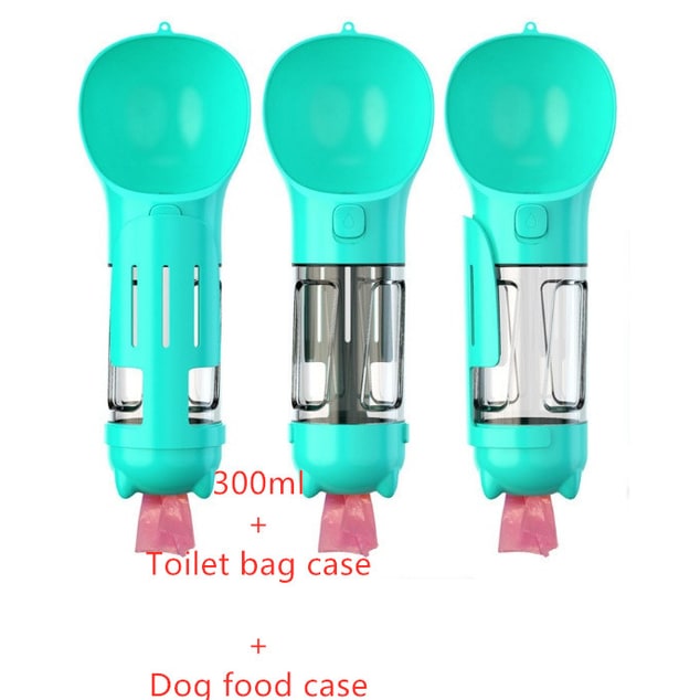 Dog Water Bottle Dispenser with Integrated Bowl and Waste Bag Storage for Outdoor Travel - Image 2