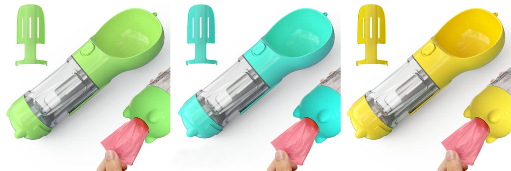 Dog Water Bottle Dispenser with Integrated Bowl and Waste Bag Storage for Outdoor Travel - Image 20