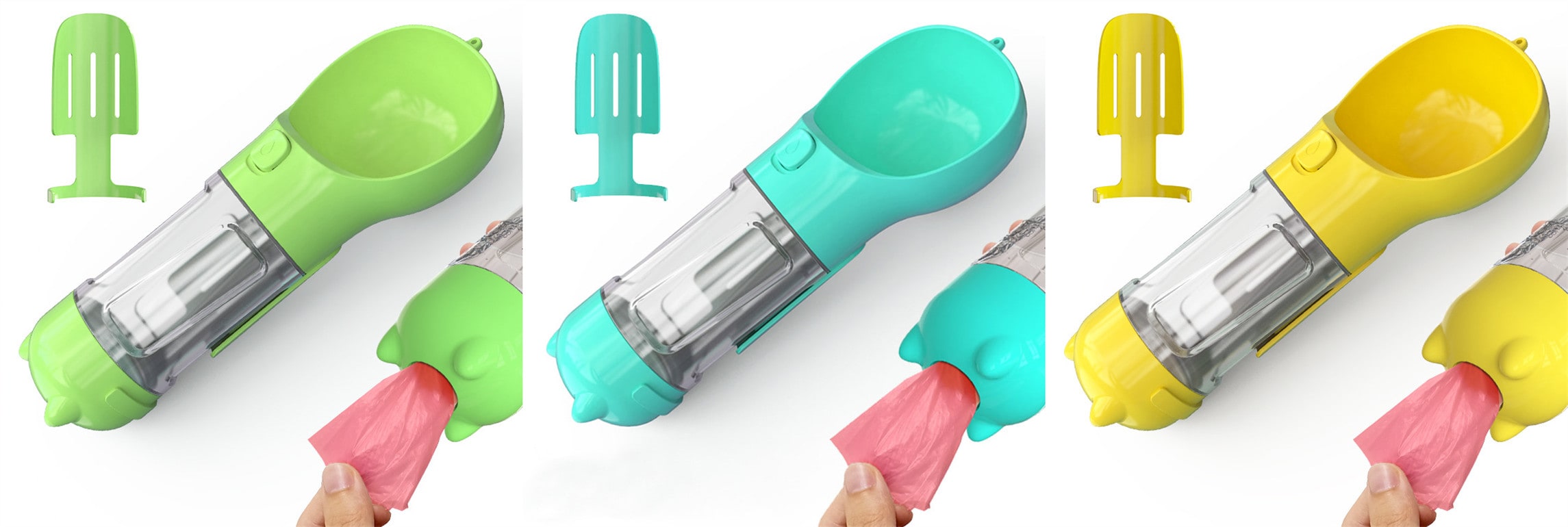 Dog Water Bottle Dispenser with Integrated Bowl and Waste Bag Storage for Outdoor Travel - Image 20