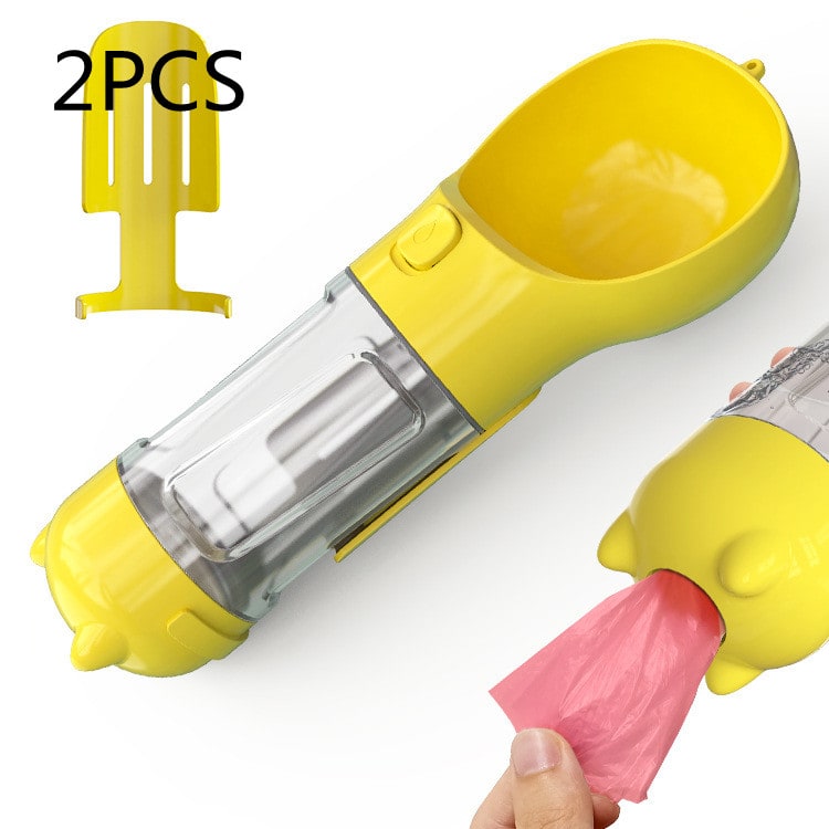 Dog Water Bottle Dispenser with Integrated Bowl and Waste Bag Storage for Outdoor Travel - Image 24
