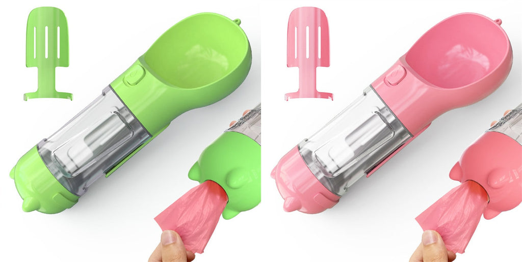 Dog Water Bottle Dispenser with Integrated Bowl and Waste Bag Storage for Outdoor Travel - Image 27