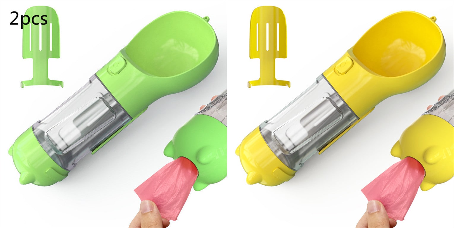 Dog Water Bottle Dispenser with Integrated Bowl and Waste Bag Storage for Outdoor Travel - Image 28