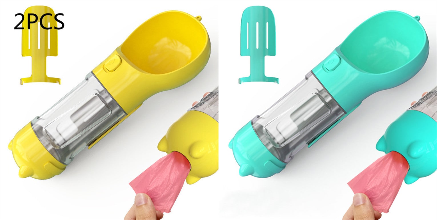 Dog Water Bottle Dispenser with Integrated Bowl and Waste Bag Storage for Outdoor Travel - Image 31