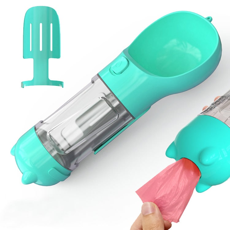 Dog Water Bottle Dispenser with Integrated Bowl and Waste Bag Storage for Outdoor Travel - Image 38