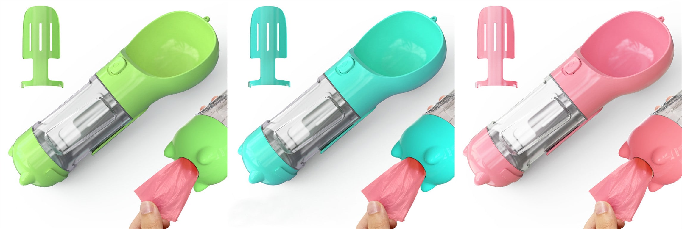 Dog Water Bottle Dispenser with Integrated Bowl and Waste Bag Storage for Outdoor Travel - Image 39