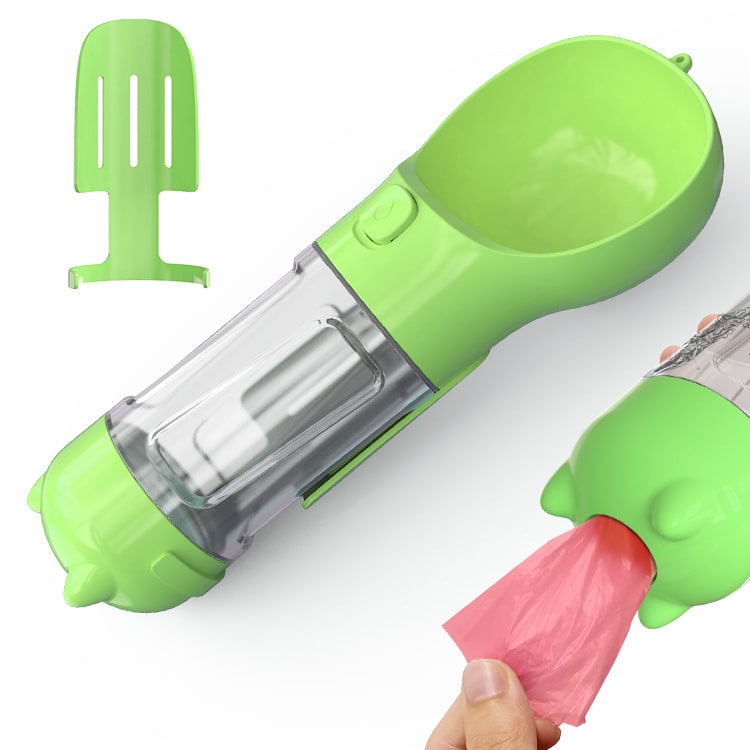 Dog Water Bottle Dispenser with Integrated Bowl and Waste Bag Storage for Outdoor Travel - Image 41