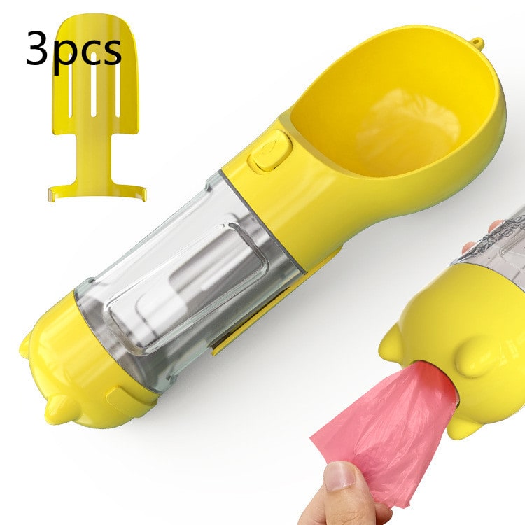 Dog Water Bottle Dispenser with Integrated Bowl and Waste Bag Storage for Outdoor Travel - Image 45