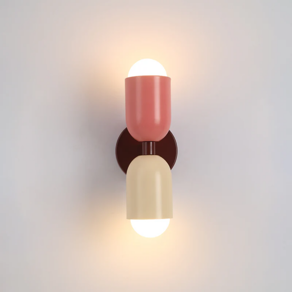 Double-Sided Wall Sconce Light with Capsule Shades and Dual Up-Down LED Lighting - Image 4