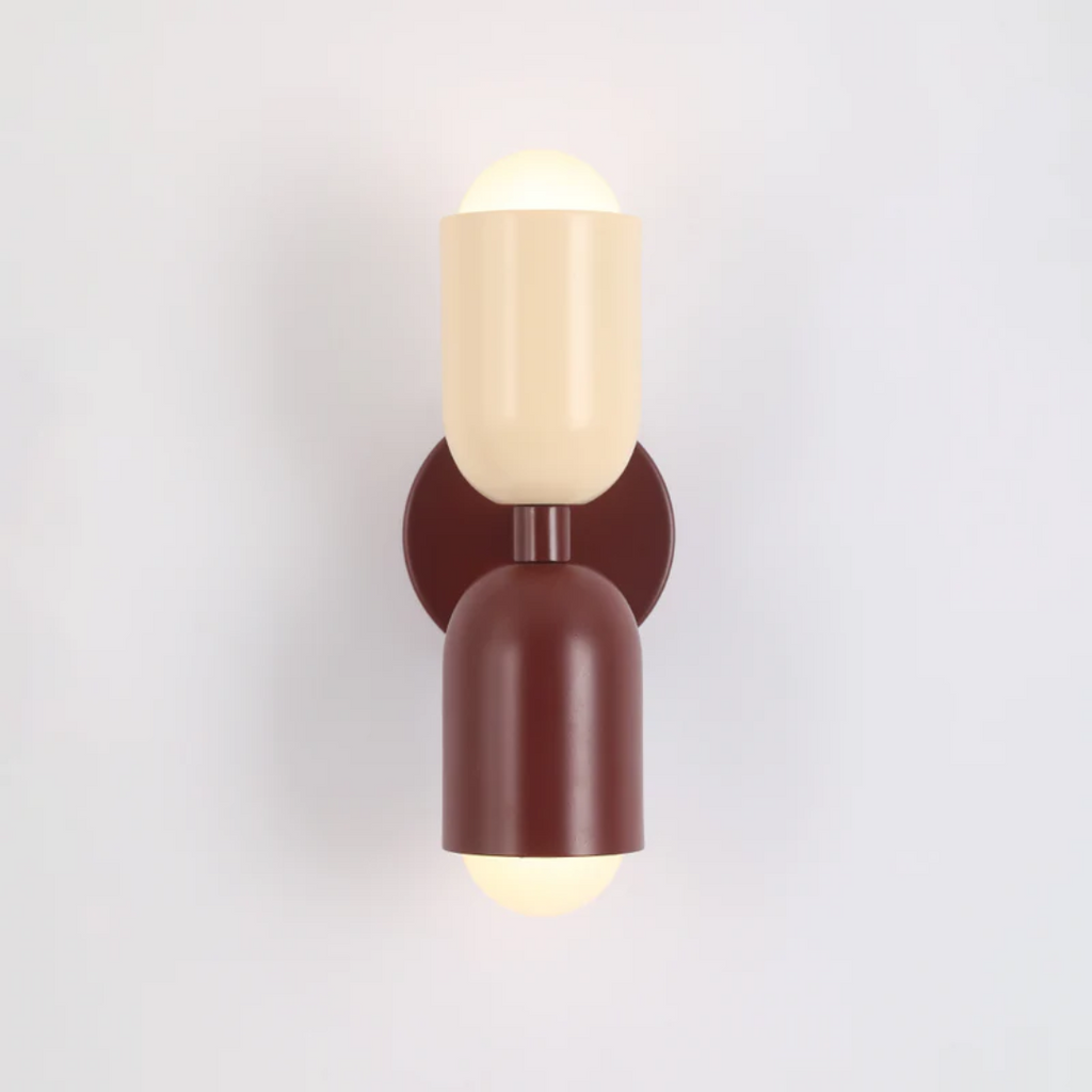 Double-Sided Wall Sconce Light with Capsule Shades and Dual Up-Down LED Lighting - Image 5