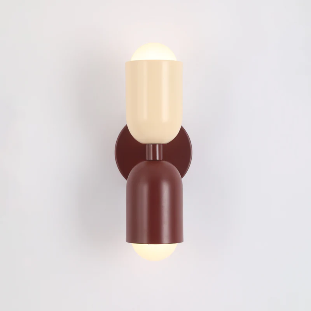 Double-Sided Wall Sconce Light with Capsule Shades and Dual Up-Down LED Lighting - Image 5