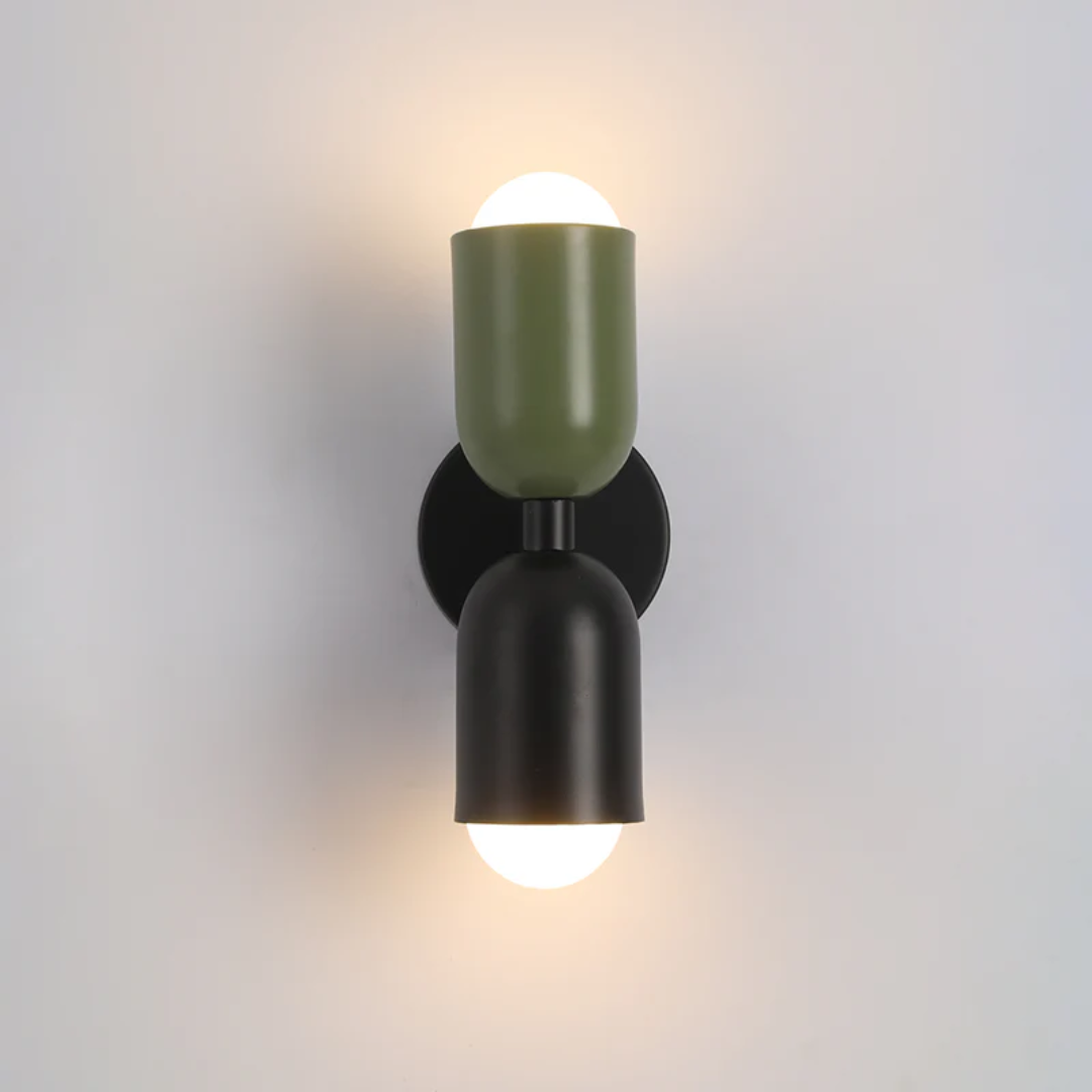 Double-Sided Wall Sconce Light with Capsule Shades and Dual Up-Down LED Lighting - Image 6