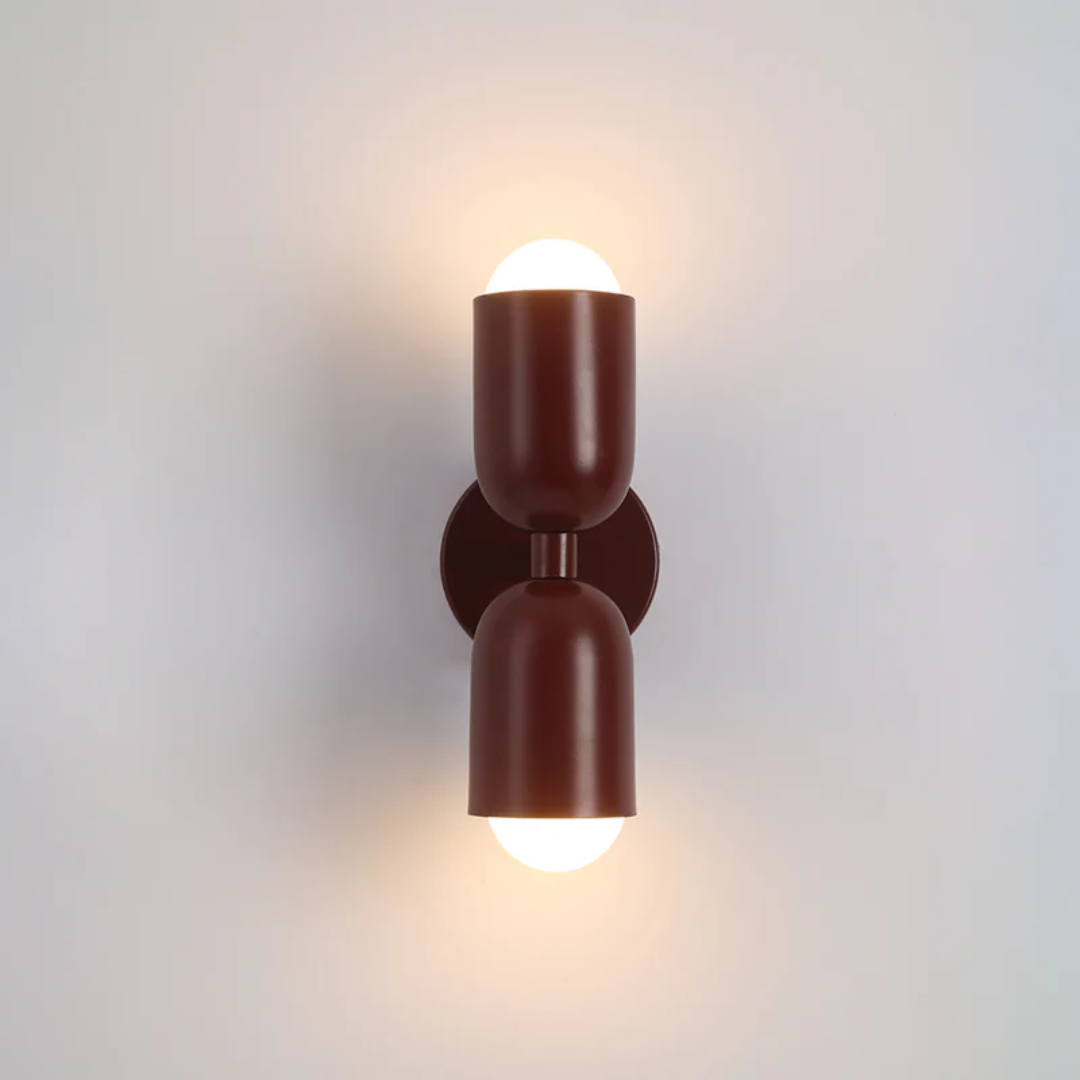 Double-Sided Wall Sconce Light with Capsule Shades and Dual Up-Down LED Lighting - Image 7