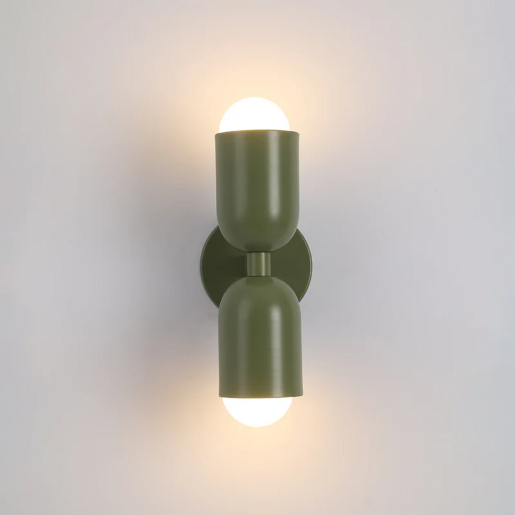 Double-Sided Wall Sconce Light with Capsule Shades and Dual Up-Down LED Lighting - Image 9