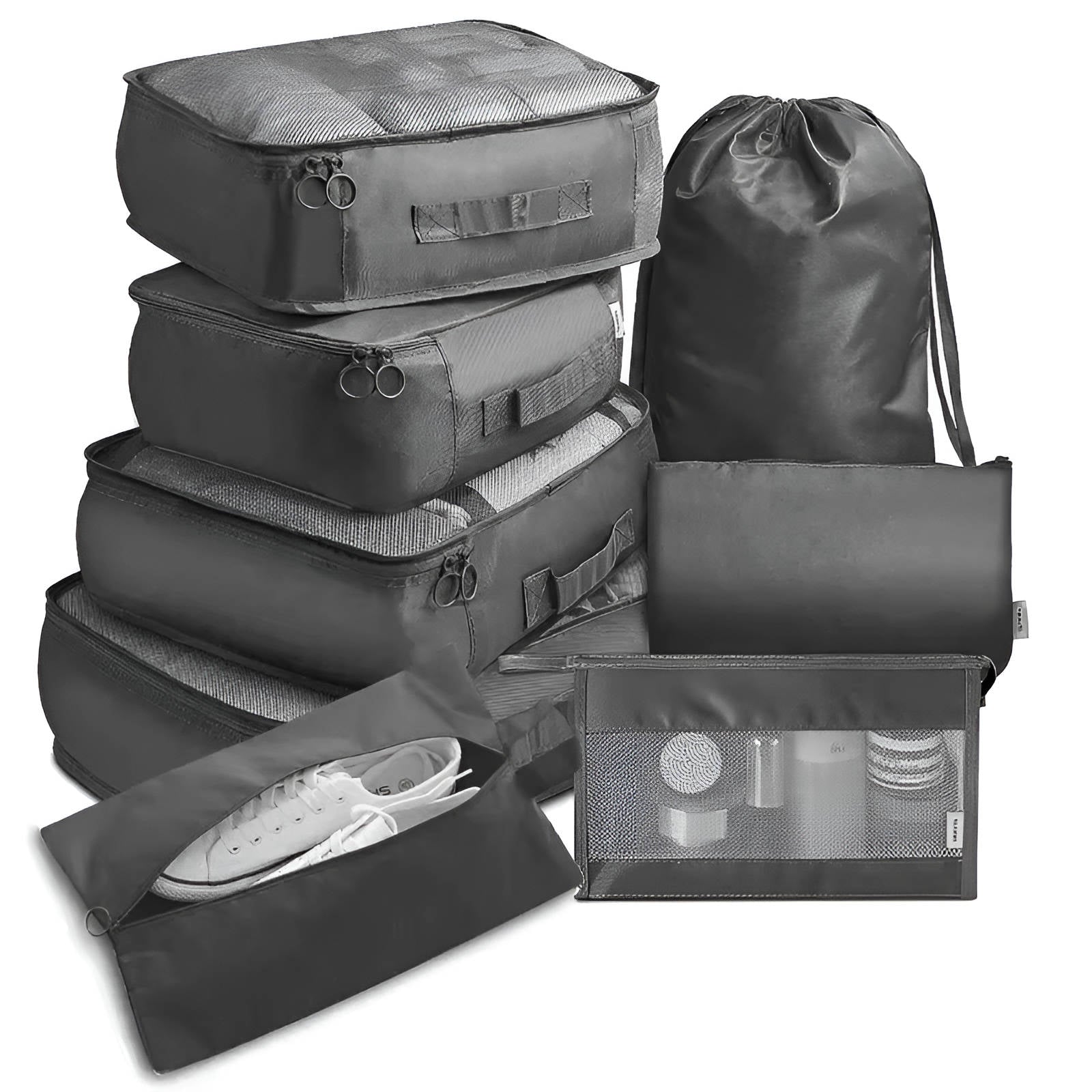 7 Piece Travel Packing Cube Organizer Set with Storage Bags